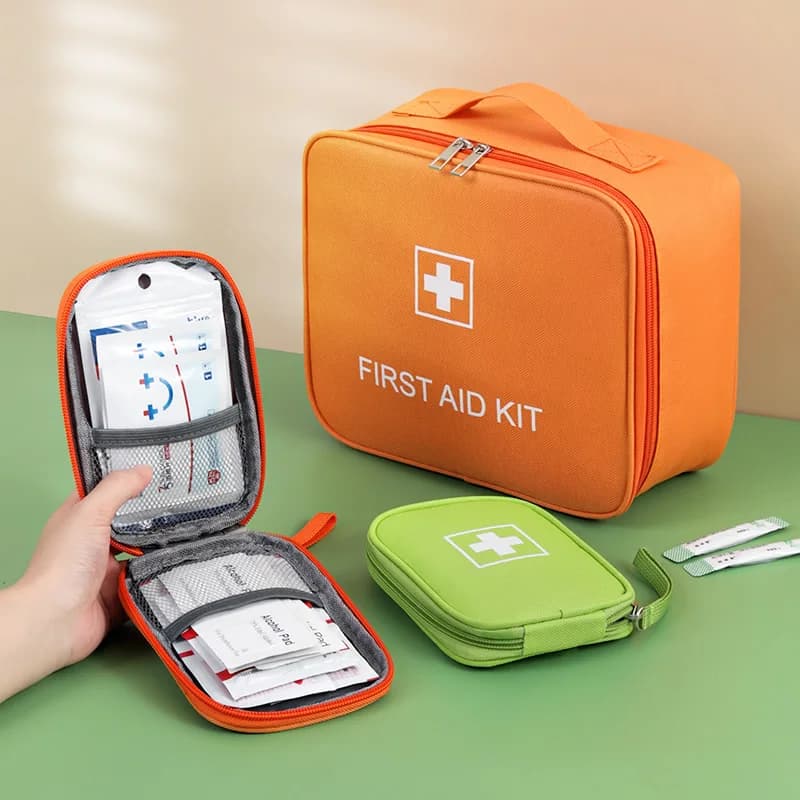 2PCS Portable Large Capacity Emergency Medical Bag Outdoor Travel Medicine Storage Bag Home Emergency Health Kit