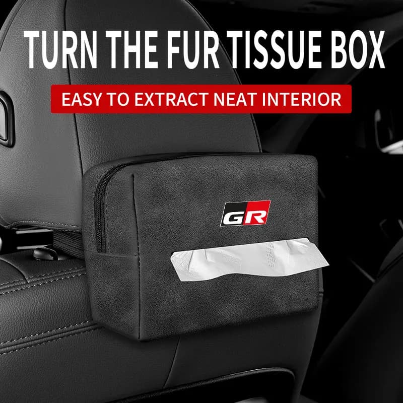 Protective cover for bag in suede fabric for car for Toyota GR GAZOO RACING RAV4 interior accessories for car seat back fabric box