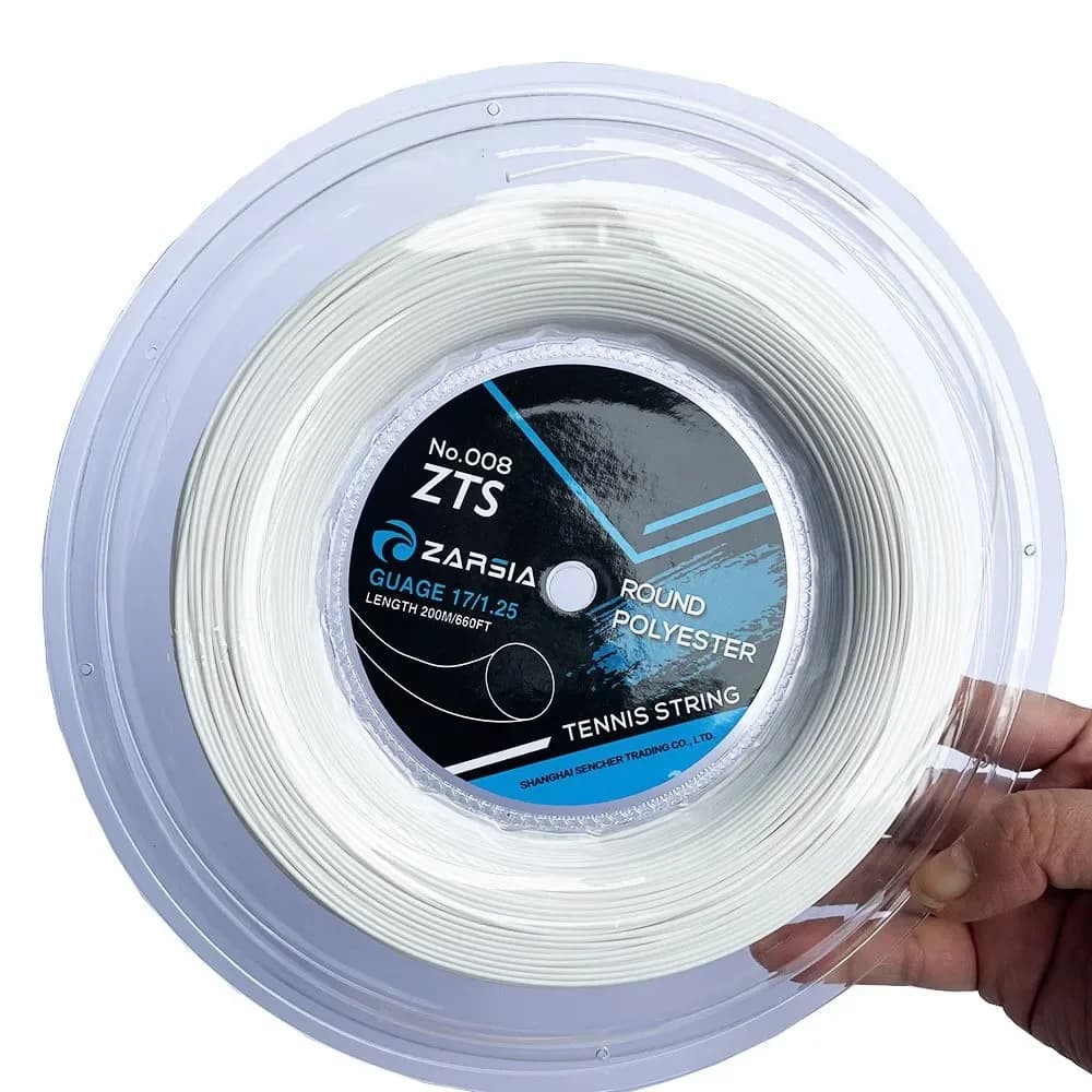 ZARSIA Tennis Racket String Replacement for Daily Practice Polyester Tennis String High Elastic Durable Wear-resistant Training