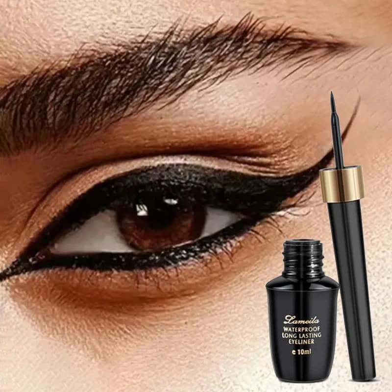 Penna eyeliner liquido nero impermeabile ultrafine per occhi in gel con punta dura a lunga durata