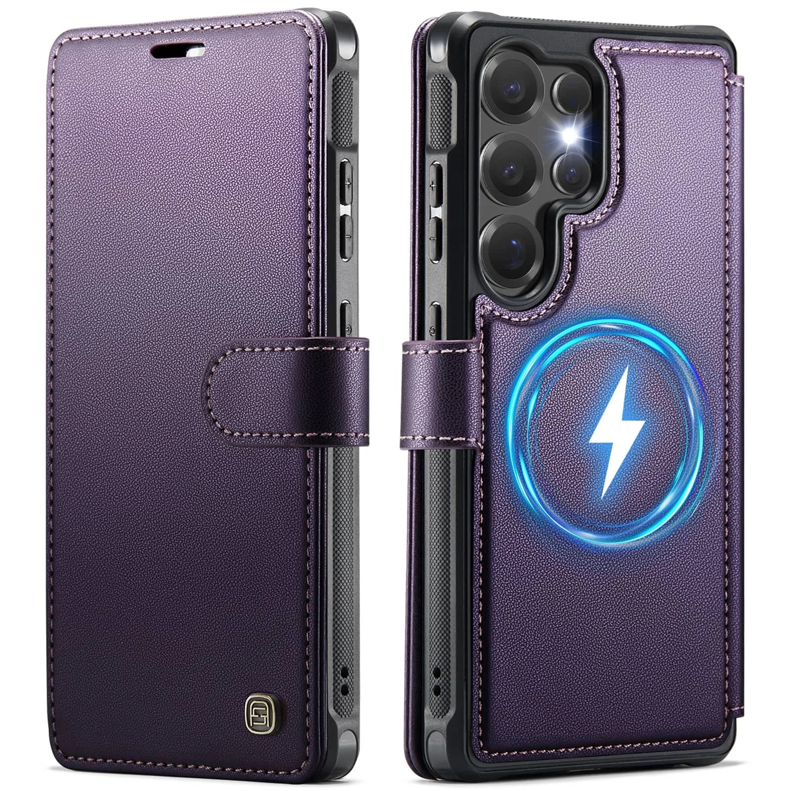 Custodia a Portafoglio Magnetica per Samsung Galaxy S26 S25 S24 Ultra, Cover Flip in Pelle PU, Porta Carte RFID, Funzione Stand, Custodia Sottile Antiurto