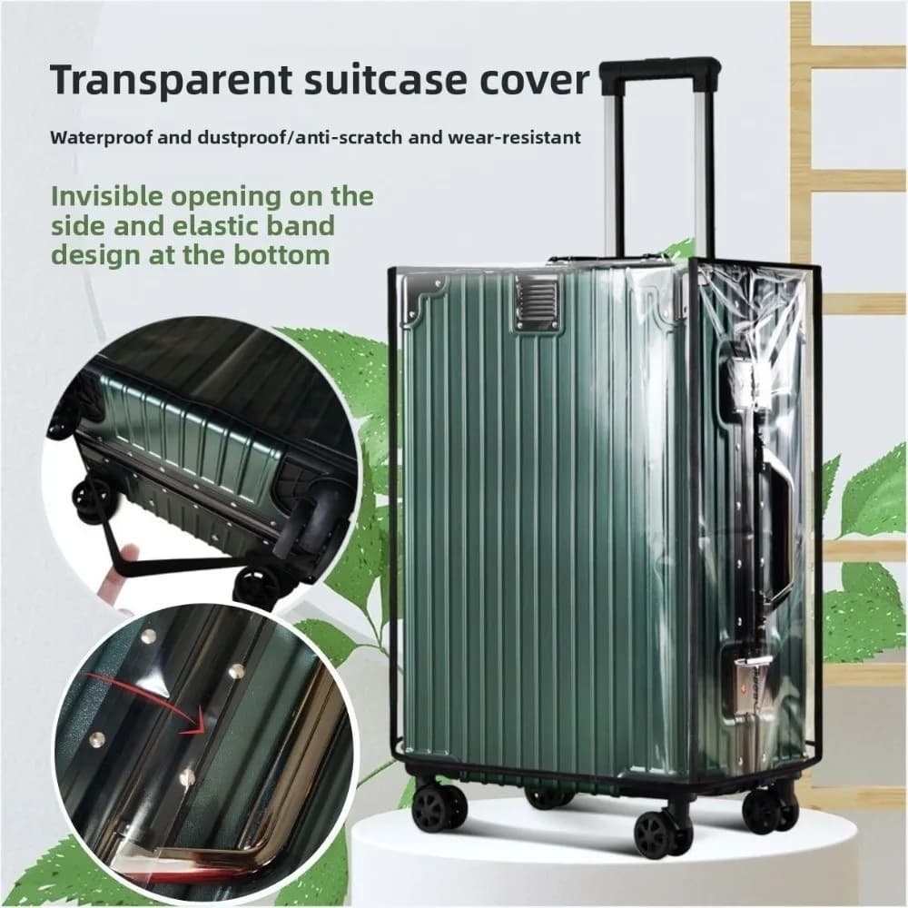 18-30 Inch Travel Luggage Cover PVC Transparent Luggage Protector Cover Dustproof Waterproof Suitcase Protector Cover Luggage