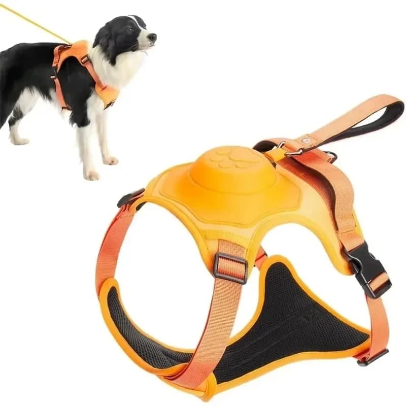 Dog Collar Harness for Medium Large Dogs Explosion-proof Punch Breathable Adjustable Pet Harness Vest Outdoor Outdoor Training