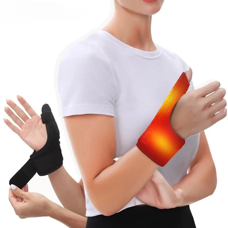 Massaggiatore Elettrico per Dita con Terapia del Calore, Vibrazione e Impastamento per Sindrome del Tunnel Carpale, Artrite, Articolazioni del Polso, Rilassamento Muscolare, Uso Domestico