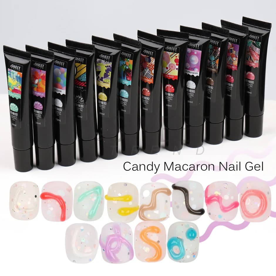 6 pezzi di gelatina budino modellante smalto gel per unghie colorato cristallo trasparente macaron rilievo design fai da te gel texture solida smalto per manicure