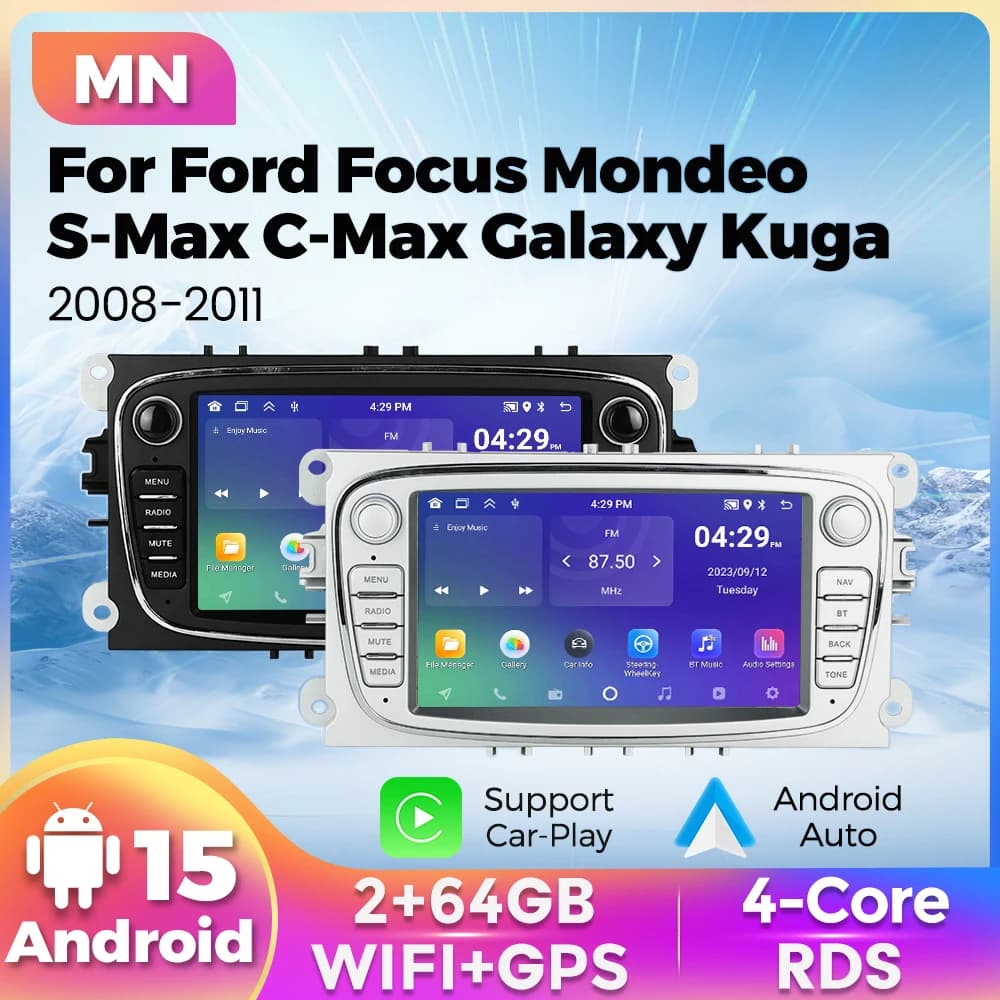 MEKEDE Autoradio Wireless Carplay Navigazione GPS Per Ford Focus S-Max Mondeo Galaxy C-Max Autoradio Stereo Multimedia Lettore MP5