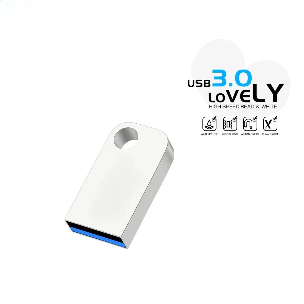 Chiavette USB 3.0 Super Mini in Metallo, Memoria Flash 128GB 64GB 32GB 16GB 8GB 4GB, Archiviazione Esterna