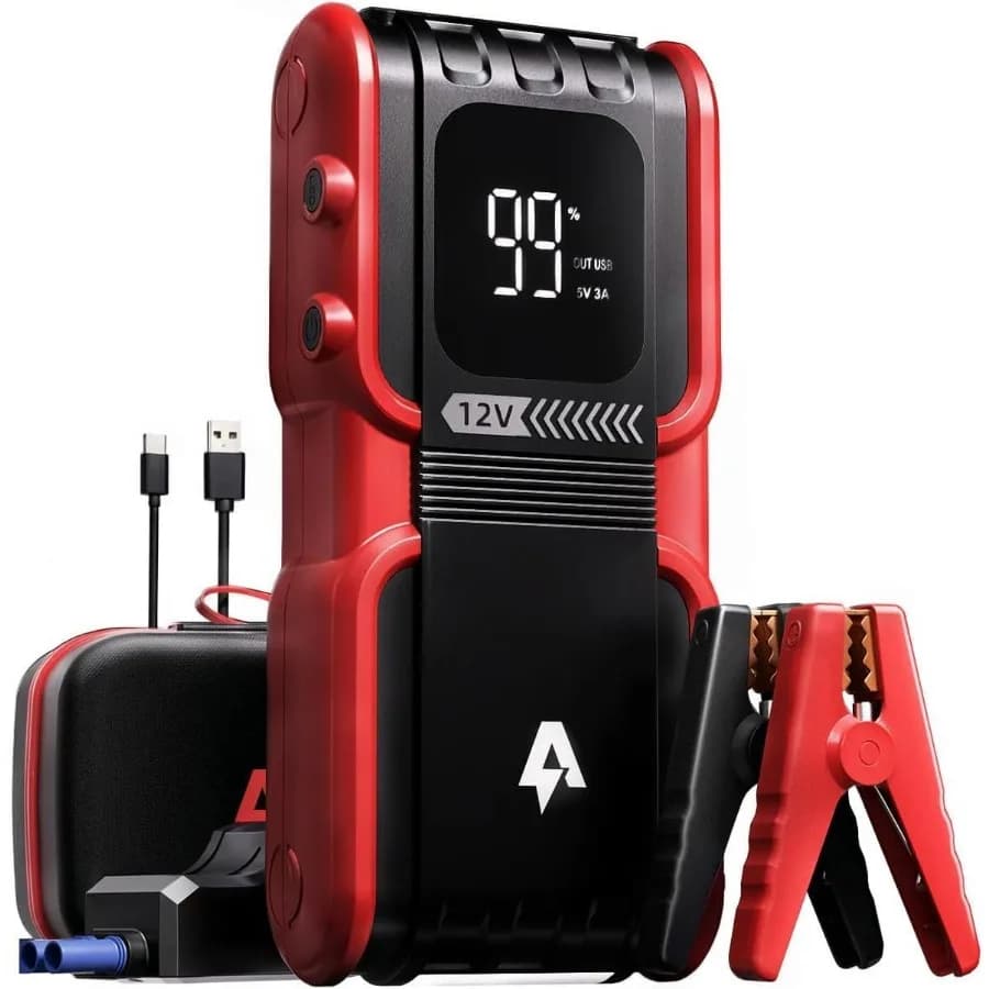 Avviatore di emergenza 4000A con Power Bank da 20000 mAh Batteria per auto portatile Booster Pack Tipo-C Carica rapida 12V Ponticello al litio fo
