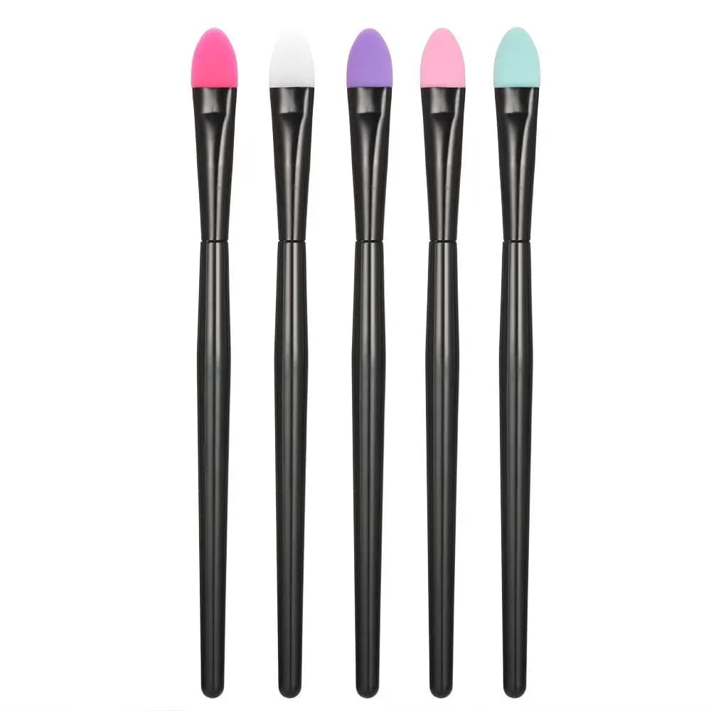 5 Piece Silicone Makeup Brush Set for Fluid Appliance and Easy Cleaning