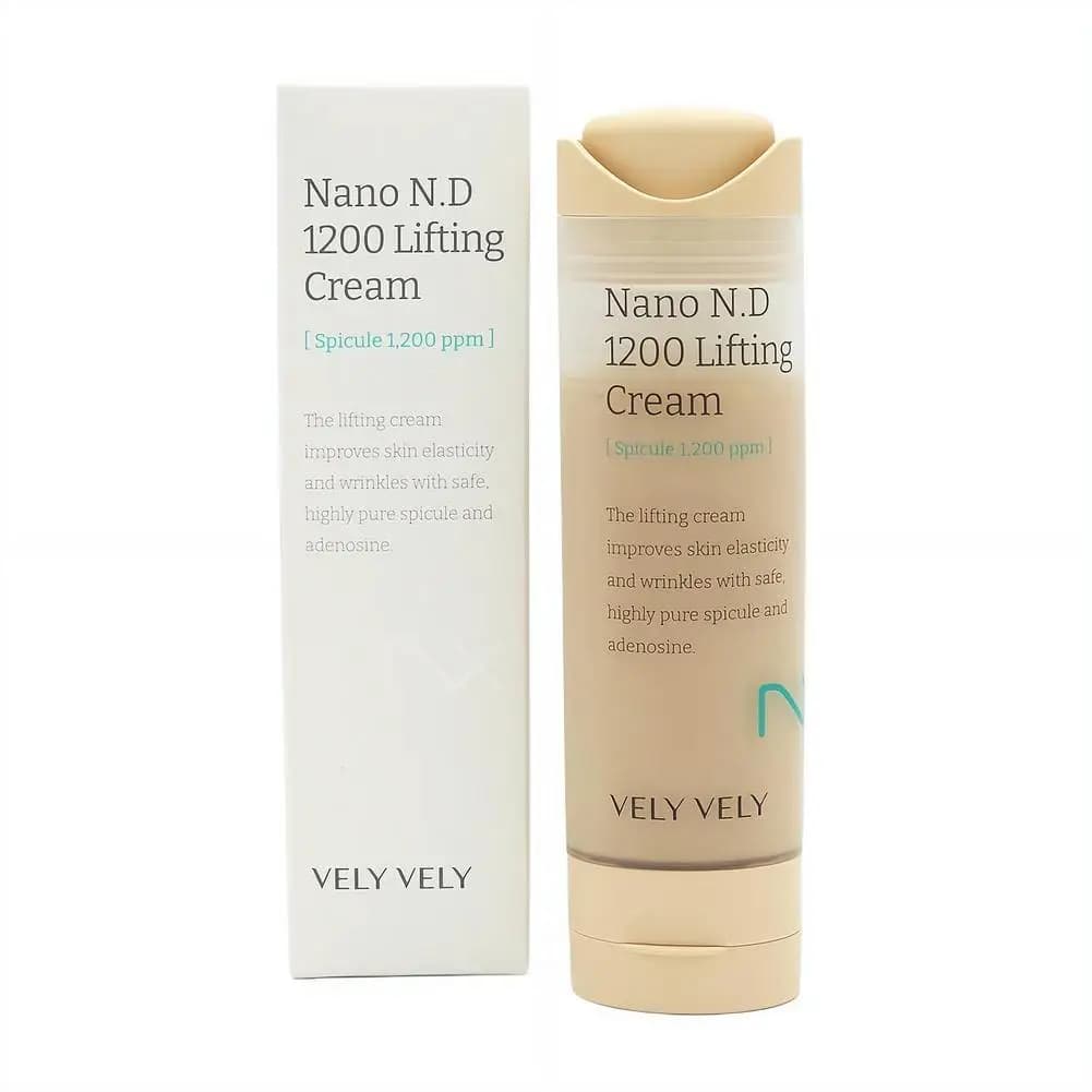 Crema Lifting Nano N.D 1200 con Spicule 1.200 ppm, Migliora l'Elasticità della Pelle, Riduce le Rughe, Idratante e Rassodante per la Cura della Pelle del Viso