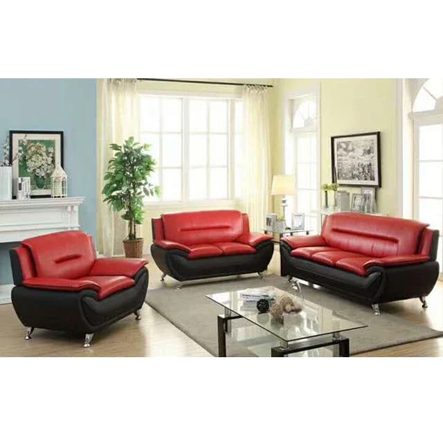 For Black and White Sofa Set Couch Modern Living Room Furniture Two Seater with Metal Legs Backrest 2 Pillows Sofa Chair