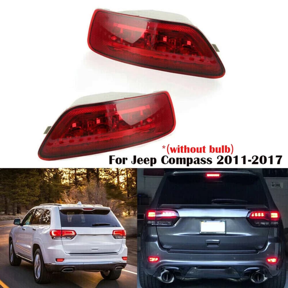 2pcs For Jeep Compass 2011-2017 Rear Bumper Lampshade Without Bulb Left+Right Auto Parts Auto Products
