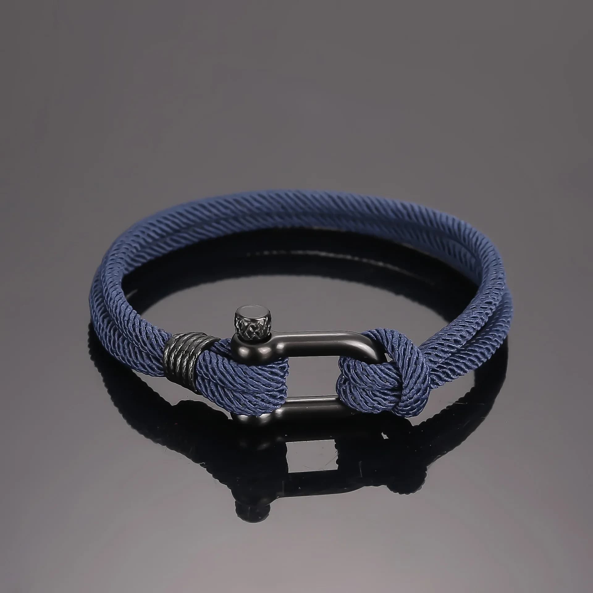 Bracciale alla moda per uomo donna vino rosso marinaio marino corda braccialetto con grillo di sopravvivenza nautica braccialetto sportivo in acciaio inossidabile
