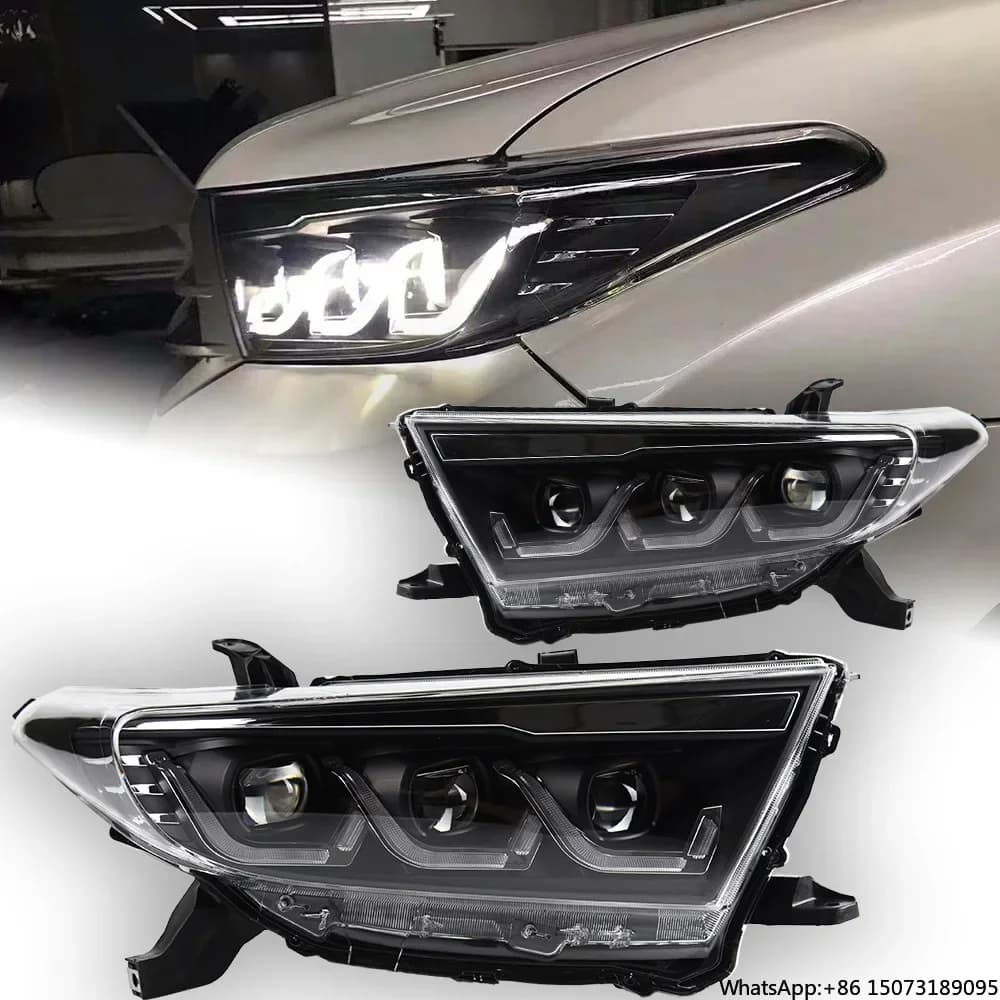 Fari per Highlander con Lente Proiettore 2012-2014, Luci Anteriori a LED con Segnale Dinamico, Accessori Auto