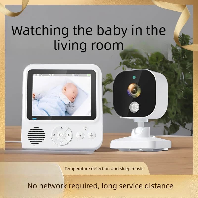 Baby Monitor con Funzione di Monitoraggio della Temperatura, Controllo del Tempo di Allattamento, Comunicazione Bidirezionale e Ninna Nanna Musicale