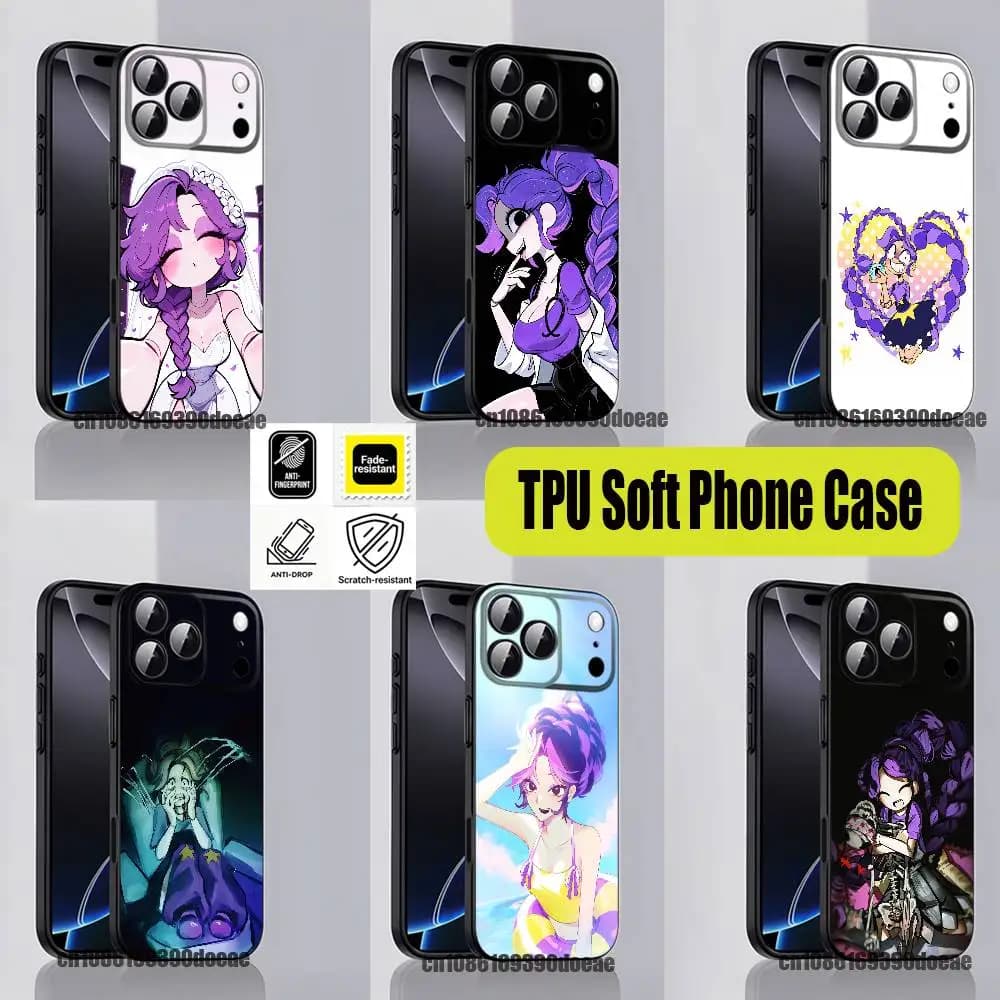 For L-Lily Cartoon L-Lovebraids Phone Case For iPhone 15,16,12,13,14,11,17,Pro,Max,Plus,E,Air,Mini Custom Black Cover