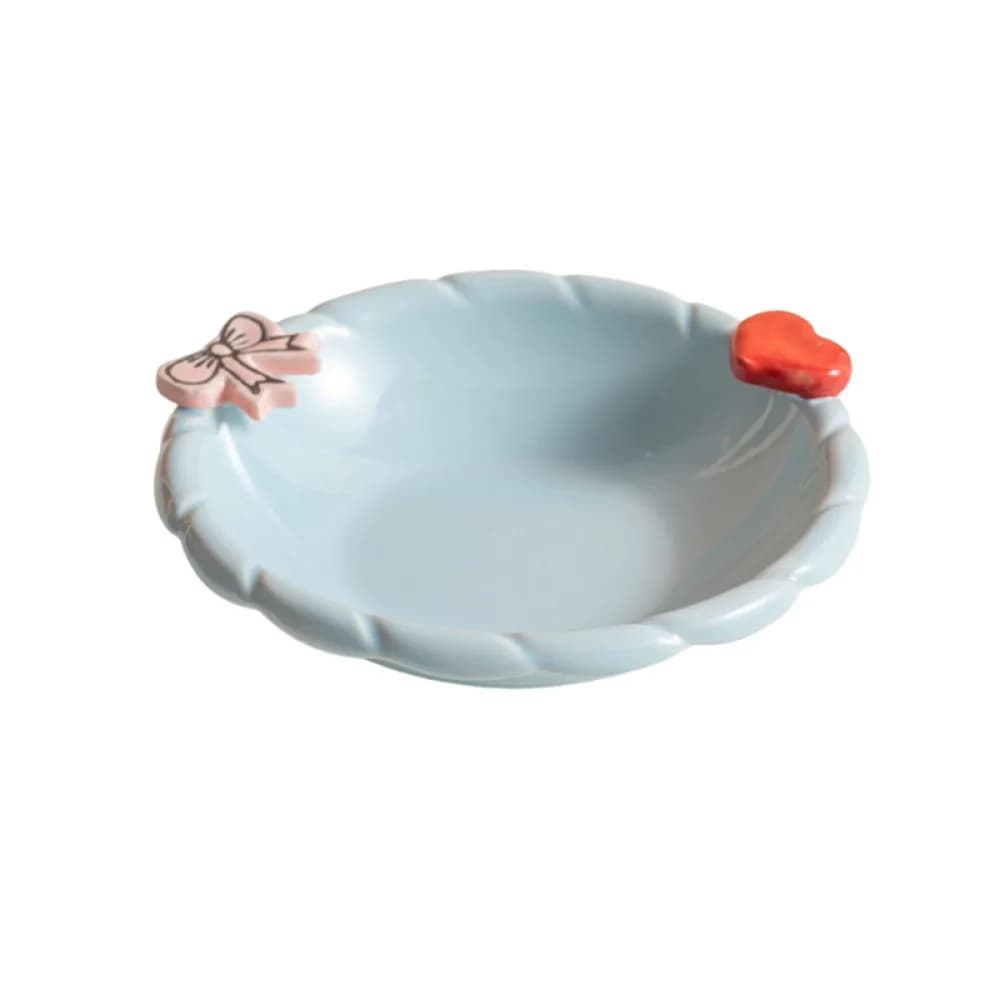 Ceramic Elevated Cat Bowl Anti-Vomiting Anti Slip Pet Food Water Bowl Cute Neck Protection Pet Food Dispenser Kitten/Puppy/Bunny