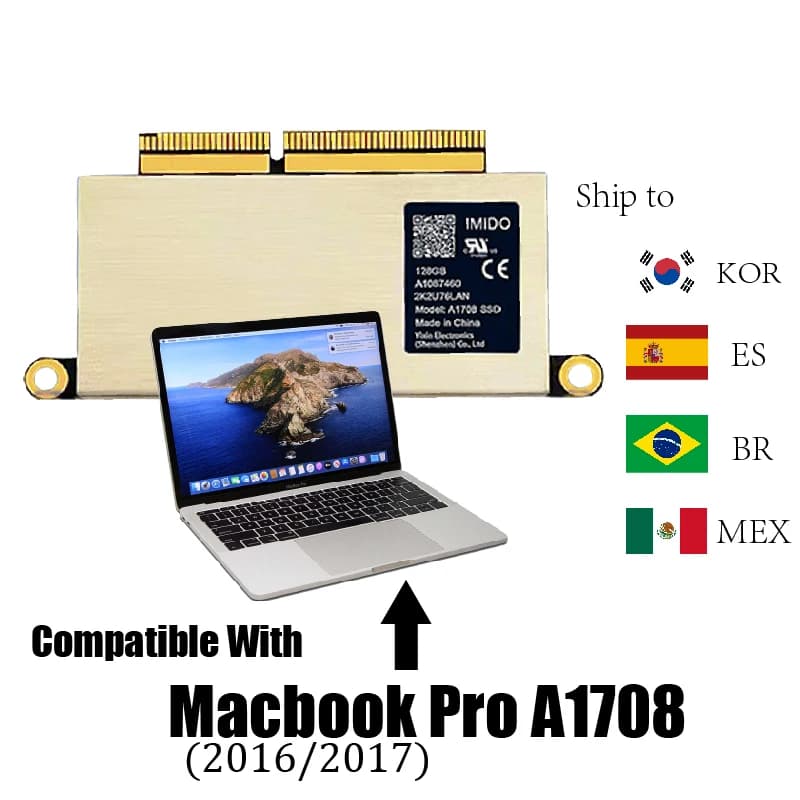 MacBook Pro SSD 1 TB Para Laptop compatibile con il modello A1708 (fine del 2016 metà 2017 anno) (EMC 2978/3164) SSD portatile 512 g 2 t 256 GB