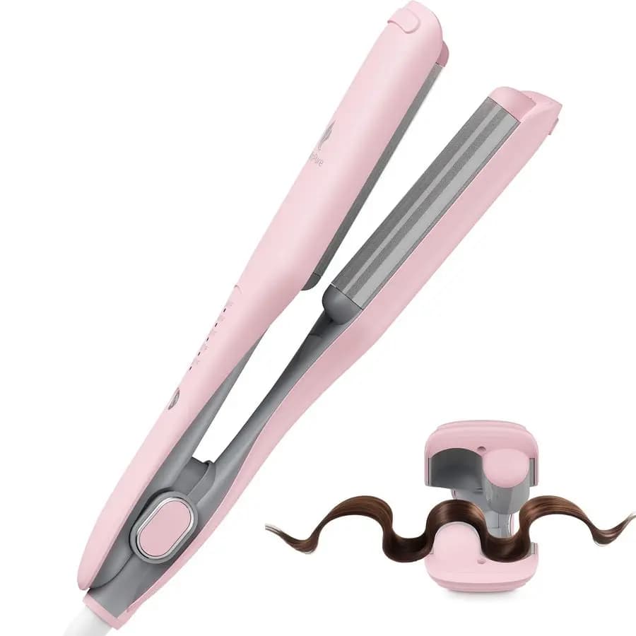 Iron curling, 1 inch curling iron with rapid heating in 30 seconds and PTC heater, deep wave curling for women, double use.