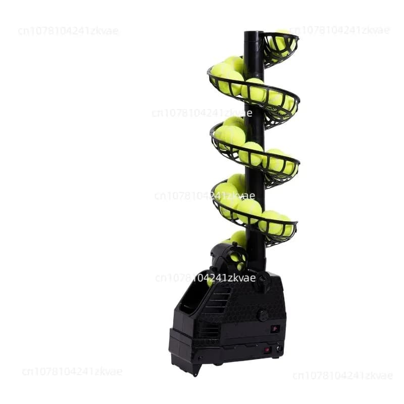220V 110V Universal Portable Tennis Ball Throwing Machine Coach Ball Feeding Machine Self-service Single Swing Racket Practice