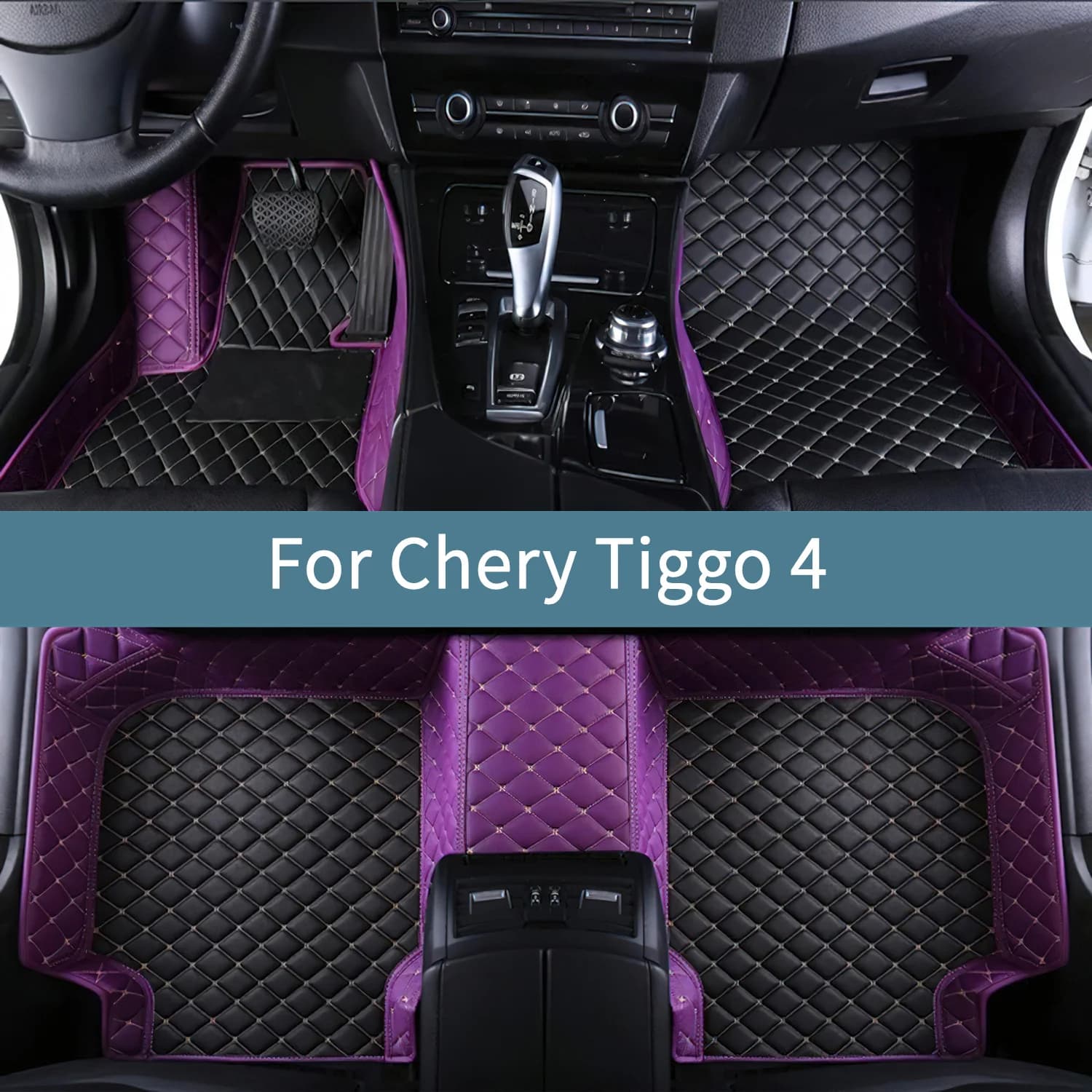 Tappetini per auto per Chery Tiggo 4 2020 2021 2022 2023 2024 2025 2026 Tappetini per auto Set completo impermeabile per tutte le stagioni