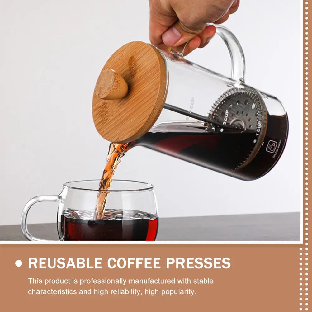 Caffettiera in Vetro Premium con Filtro a Maglia Fine, Estrazione del Sapore Intero, Senza Sprechi di Carta, per Cucina Professionale