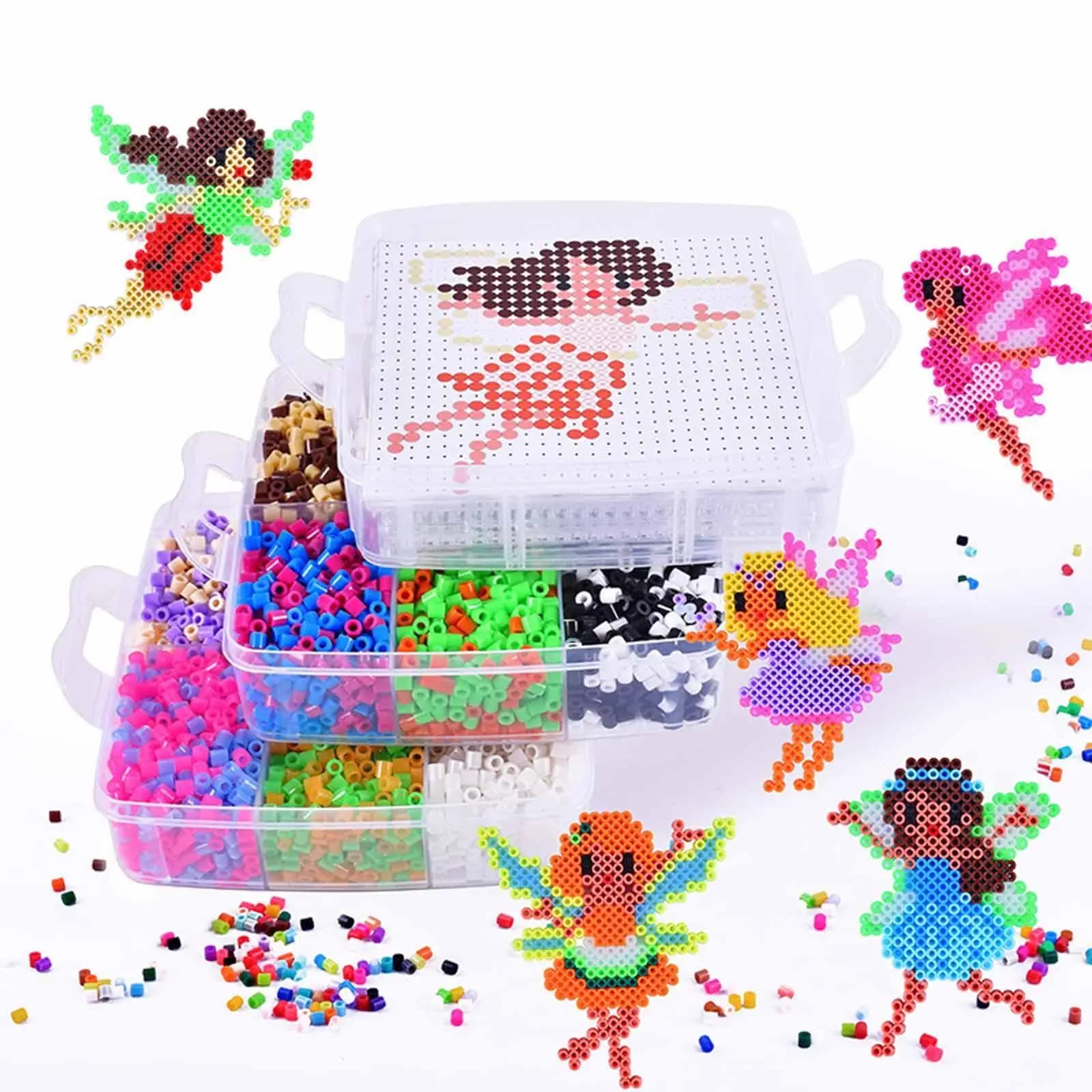 Kit di perline fuse, perline in ferro, puzzle, giocattoli per attività in classe, Natale