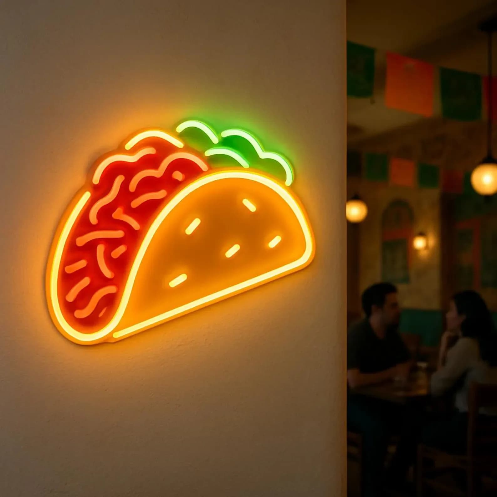 Insegna al Neon Carnitas, Luce per Ristorante, Insegna LED per Piatti di Carne, Decorazione al Neon per Piatti Messicani