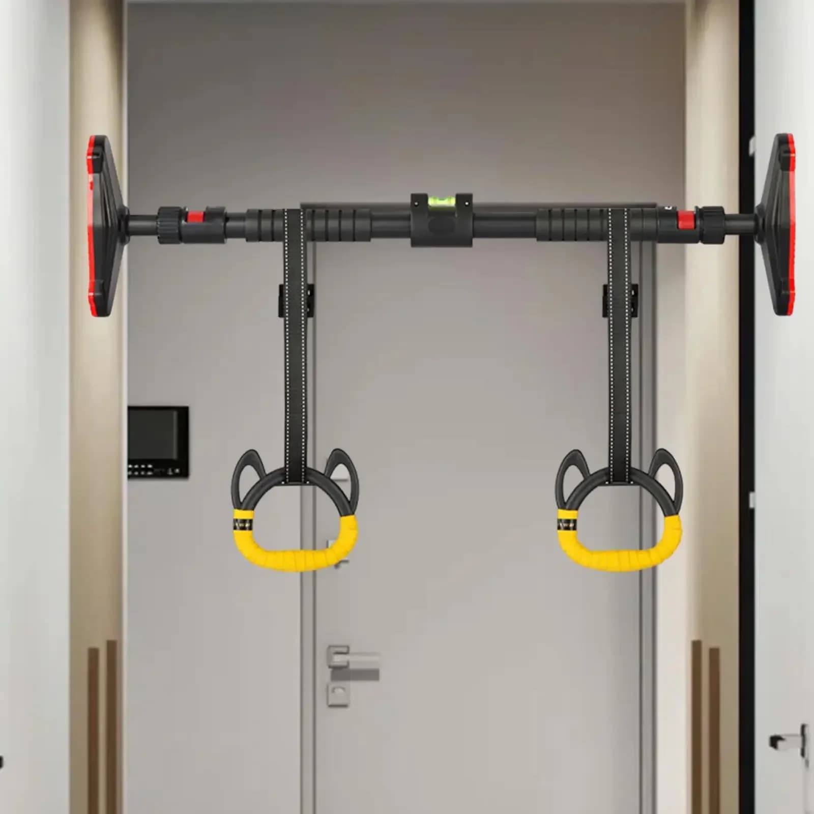 -Gymnastic Bar Home Gym for Kids Training for Adults Pull Up Rings for Exercises