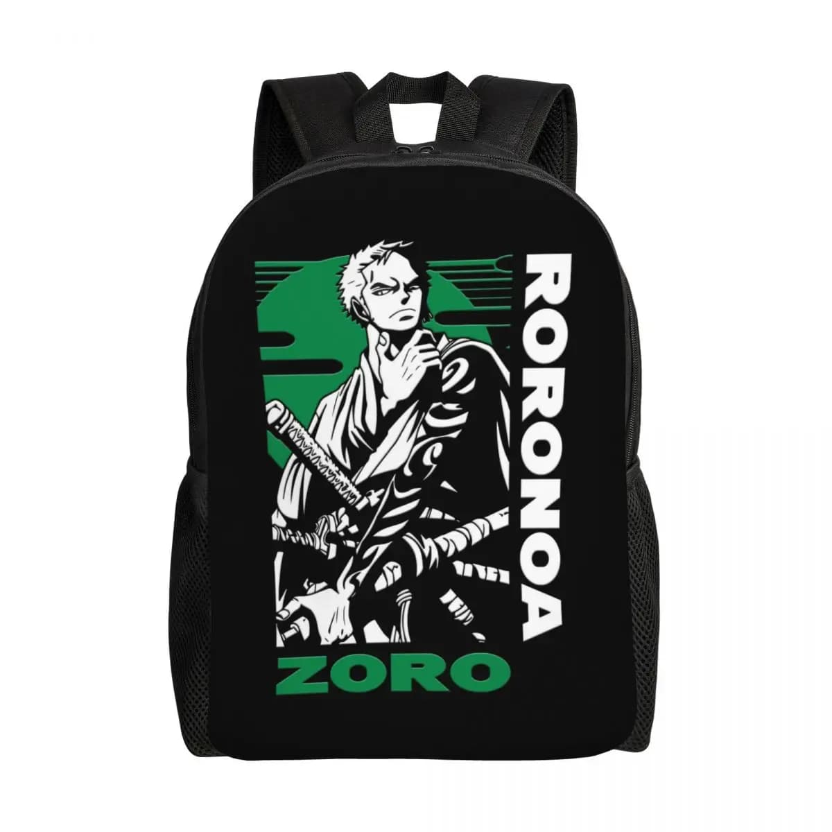 Zaini personalizzati Zoro O-One P-Piece Anime per uomo e donna, borsa per libri per studenti delle scuole universitarie, adatta per laptop da 15 pollici