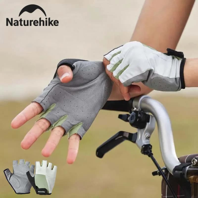 Naturehike Half Finger 3D Shock Absorbing Cycling Gloves Breathable Anti-sweat Anti-bacterial Anti-slip Cycling Fitness Hiking