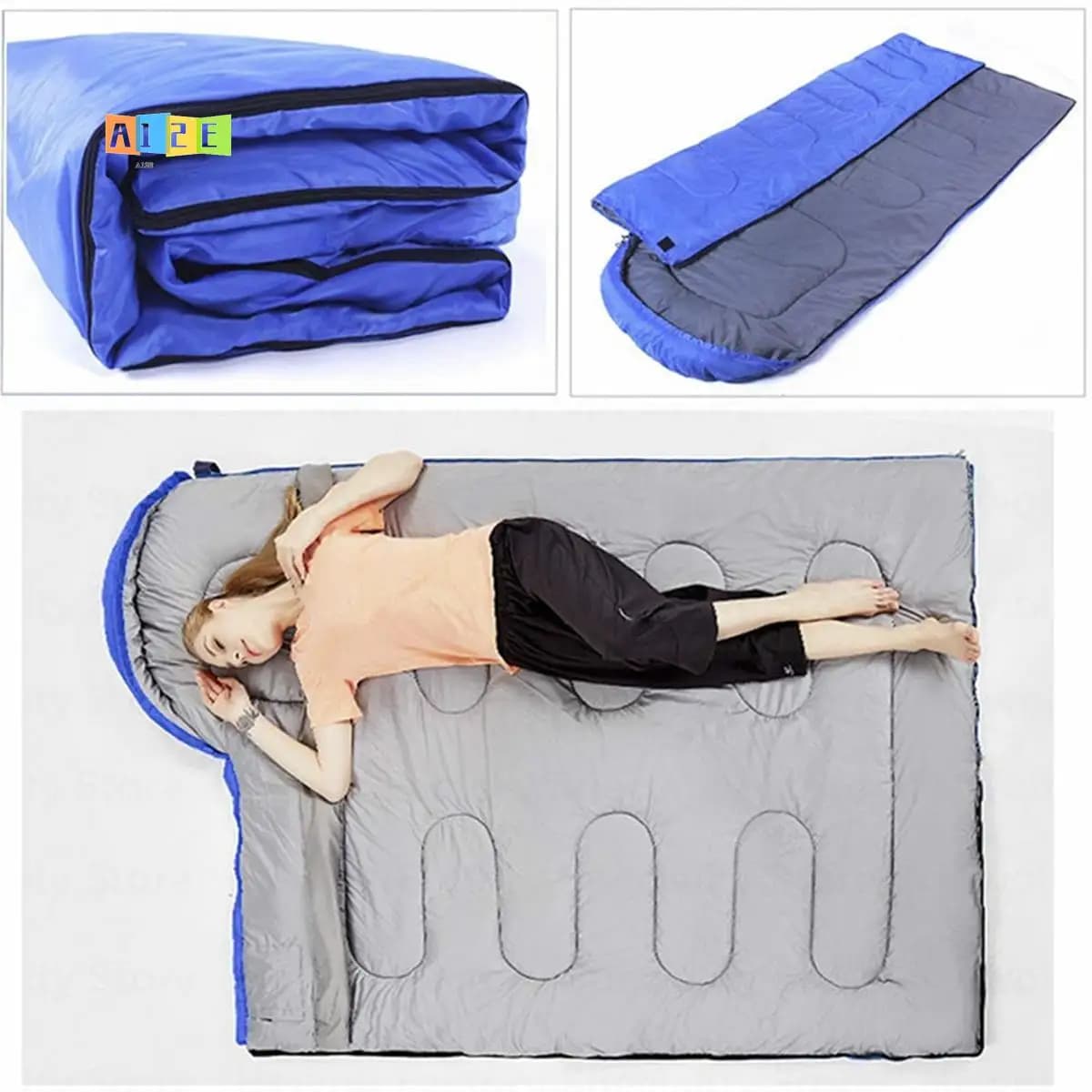 A12E-Camping Sleeping Bag Ultralight Waterproof 4 Season Warm Backpacking Sleeping Bag For Outdoor Traveling Hiking