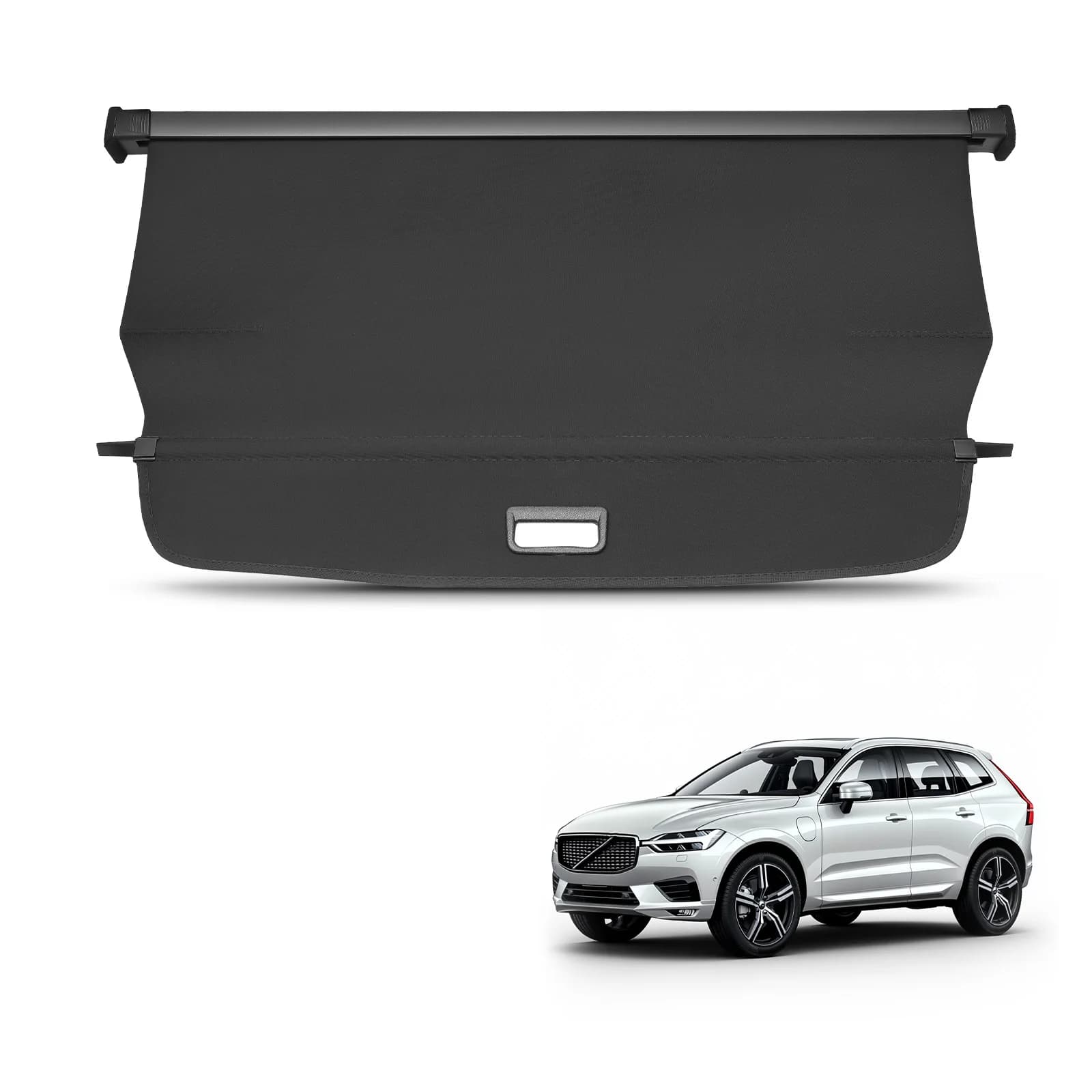 Copertura per bagagli retrattile nera per ripiano posteriore per Volvo XC60 MK2 2017-2023
