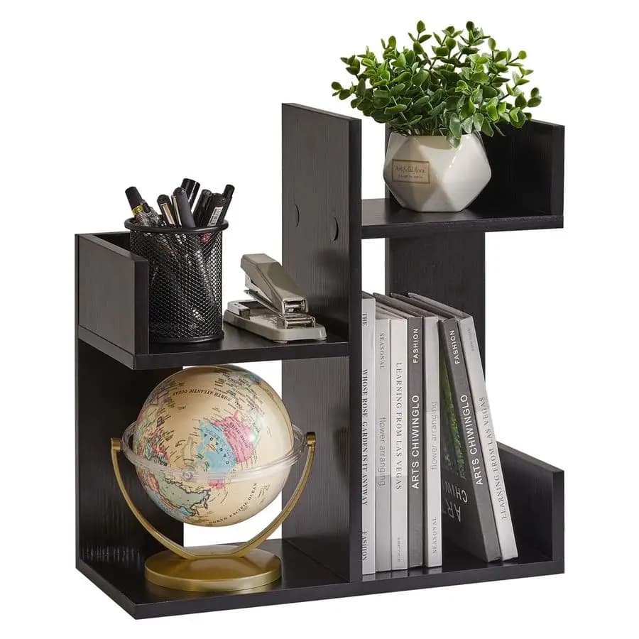 Organizzatore di Libri da Scrivania, Elegante Organizzatore da Tavolo, Libreria a Forma di Albero Unica per Cameretta, Fermalibri da Scrivania, Porta Libri per S