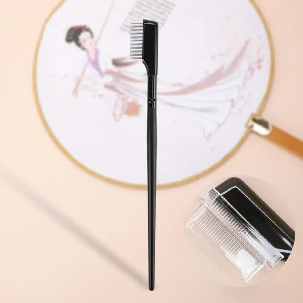 1PC Metal Eyebrow Peel Brush With Eyelash Covering Eyelash Separator Handle Anti-slip Handle Peel Brush For Eye Eyes Cosmetic Tools