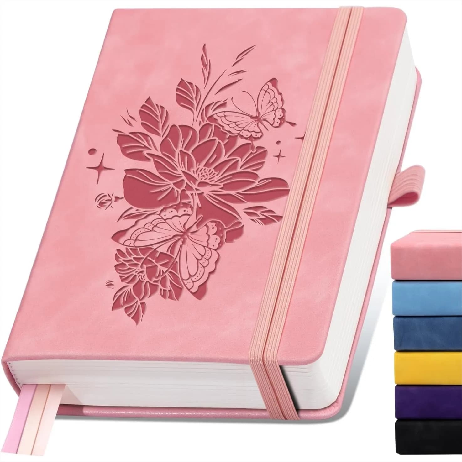 A5 Leather Journal Notebook 365 Pages with 100GSM Thick Paper for Writing, Travel, Work, and School