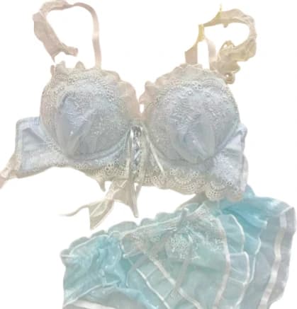 Japanese Style Lace Bralette Set, Sexy Cute Underwear with Steel Ring for Small Breasts, Push Up Bra & Panty Set, Hot Sale Now!
