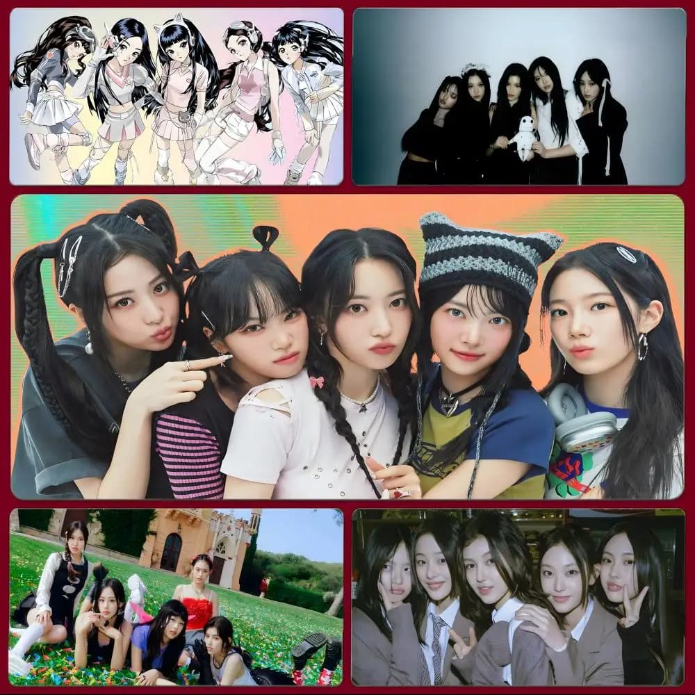 Tappetino per mouse grande da gaming con bordi cuciti, spesso, per PC, con stampa di un famoso gruppo femminile K-Pop idol.