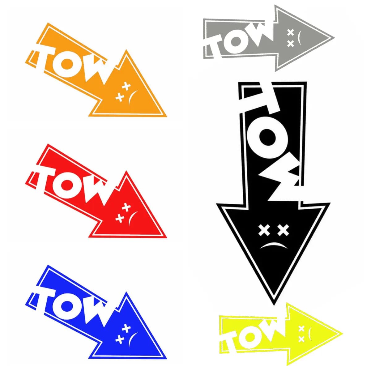 personality Tow Hook Arrow Car Sticker Art Auto Motorcycle Trucks Racing SUV Bumper Laptop Suitcase Vinyl Decal PVC Wholesale