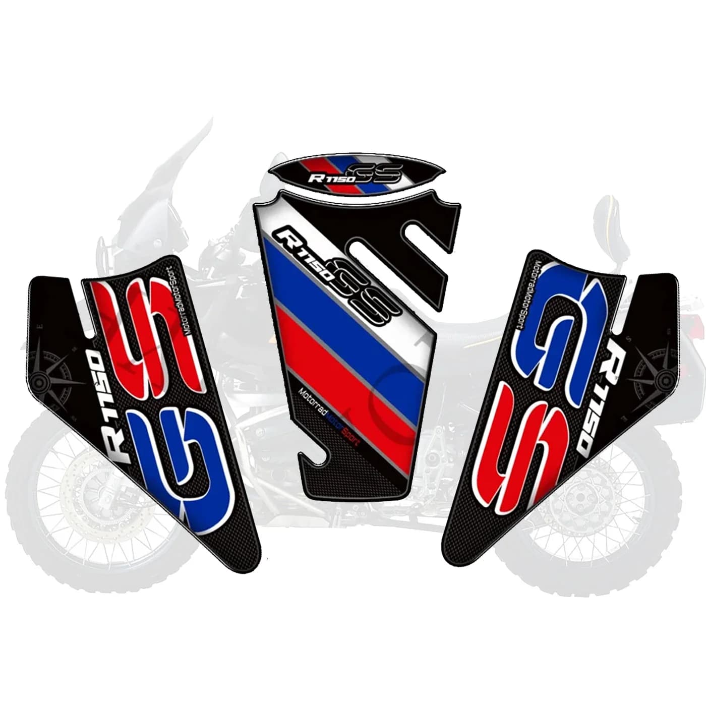 Per BMW R1150GS R 1150 GS R1150 GSA Moto Serbatoio Ginocchiera Manopole adesivi Decalcomanie Protezione Gas Olio Combustibile Kit ADV Adventure