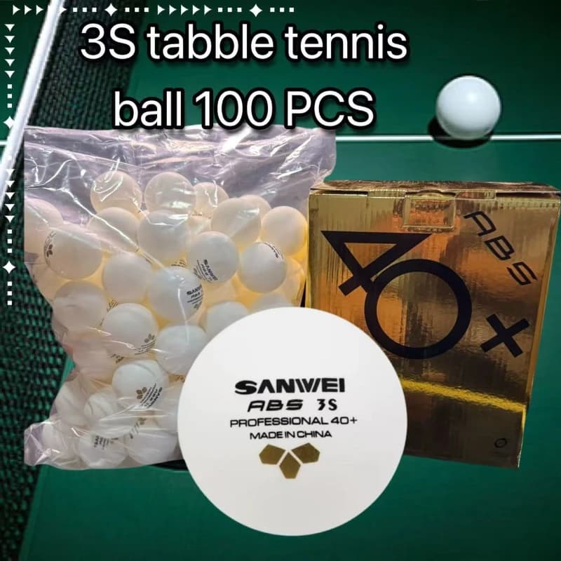 SANWEI 3S 40+ Gold Label ABS Cucitura Allenamento Palline da Ping Pong Alto Rimbalzo 100 pz/scatola Palline da Ping Pong Professionali per la Pratica
