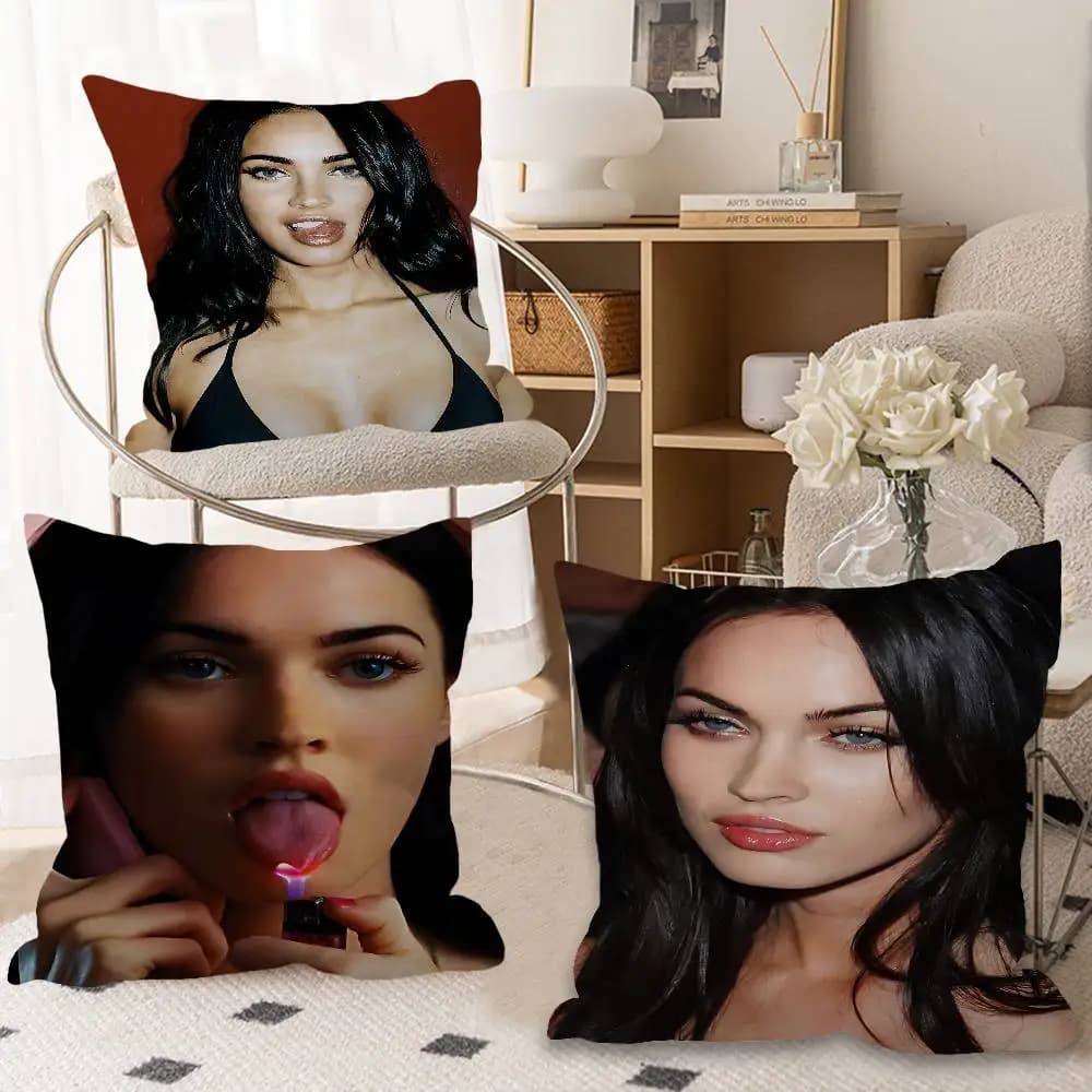 Fodera per cuscino Singer M-Megan Fox, federa decorativa stampata per divano