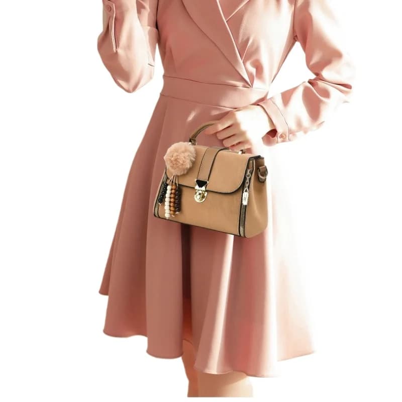 Borsa a mano quadrata mini in pelle scamosciata da donna, borsa a tracolla casual, borsa a tracolla versatile per il pendolarismo.