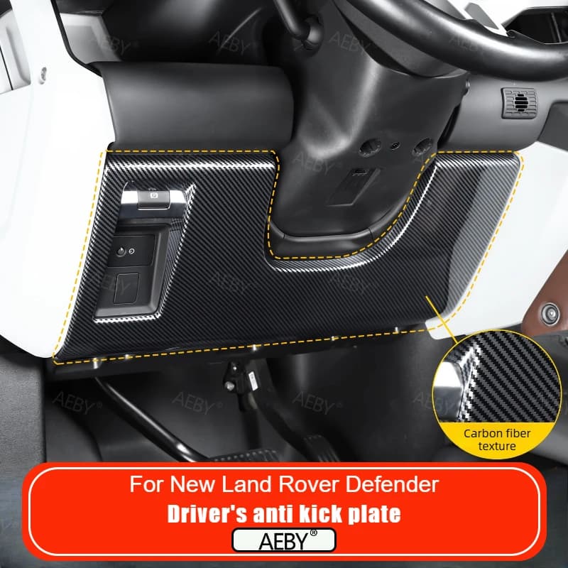 For New Land Rover Defender 90/110 2020-2026 Driver side kick plate cover anti scratch,Steering wheel lower guard,Interior