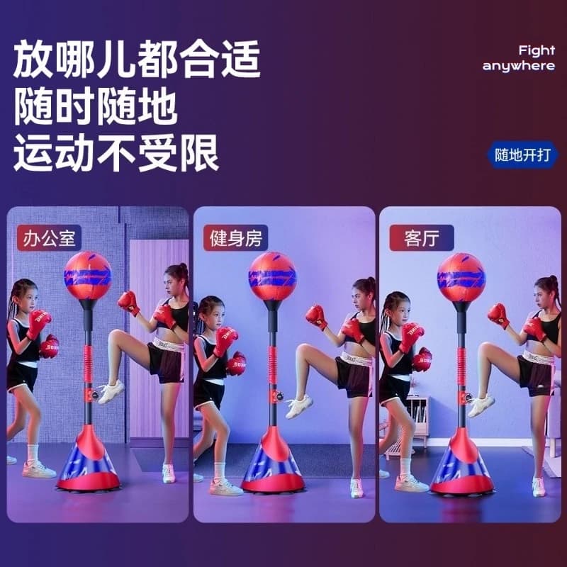 Freestanding Boxing Punching Bag with Speed Reaction Ball, Training Target for Adult Daily Boxing Workout