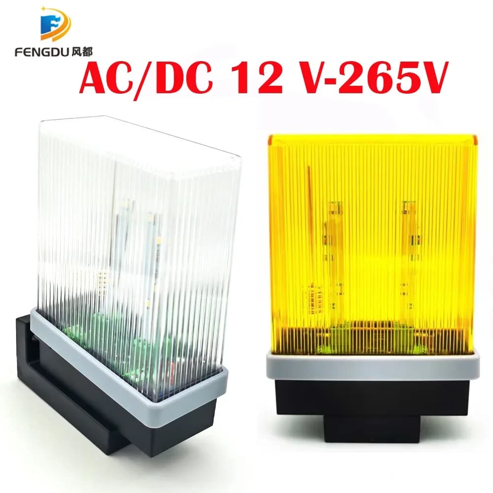 12V-265V AC/DC Cancello Porta Flash Luce di Protezione di Sicurezza Led Flash Lampeggiante Spia Stroboscopica Avvertimento Lampada di Allarme per Cancello