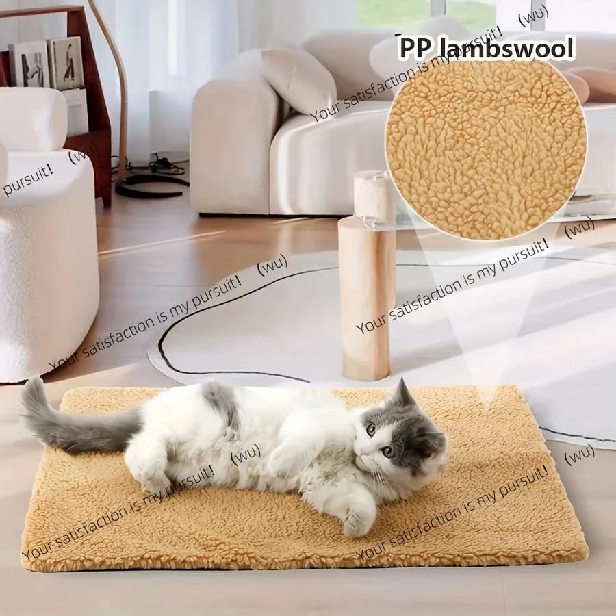 Coperta autoriscaldante per animali domestici, materasso caldo elettrico, riflessione termica invernale antiscivolo per gatti e cani