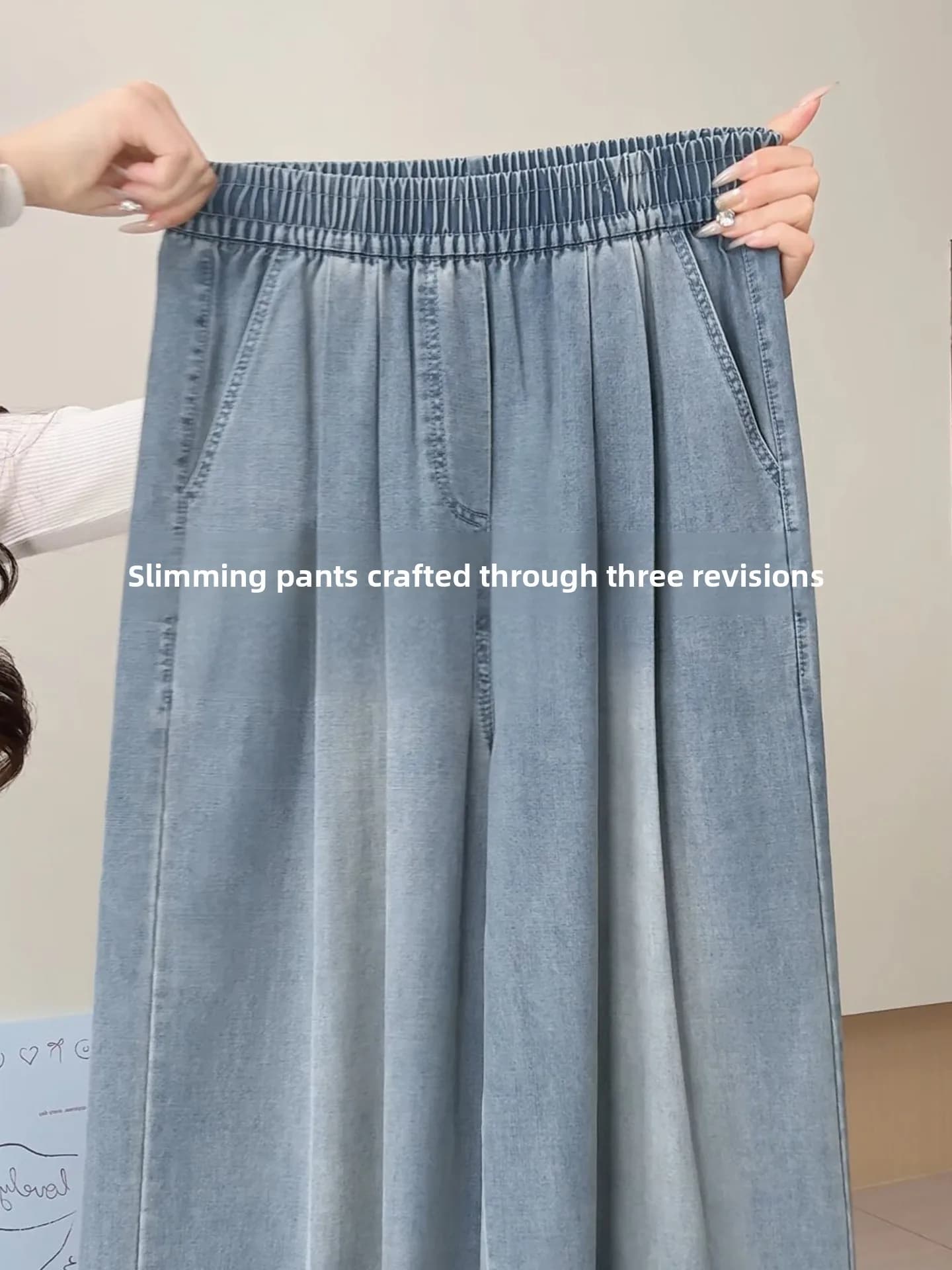Jeans a gamba dritta da donna, primavera estate, taglie forti, pantaloni larghi a vita alta, casual, a gamba larga, lunghi