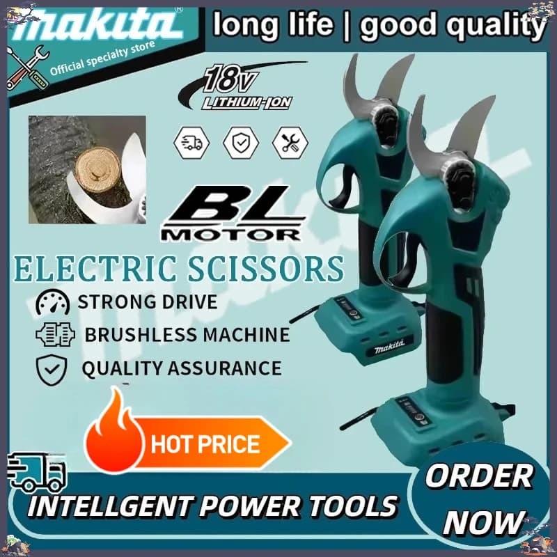 Makita Wireless Professional Electric Scissors, Power Supplies, Garden Tools 18V