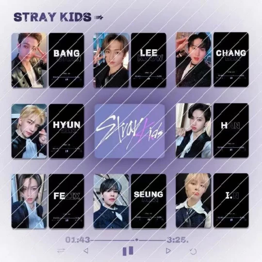 SKZOO Disponibili Photocard Kpop Stray Kids Fan Made Bangchan Lee Know Seungmin I.N SKZOO ID Cards 3 Pollici